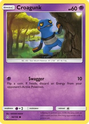 'Pokemon - 'Croagunk 056  SM  Ultra Prism - Common