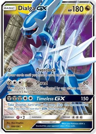 'Pokemon - 'Dialga GX 100/156  - Holofoil SM  Ultra Prism - Ultra Rare
