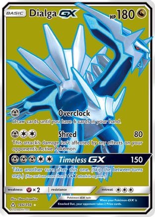 'Pokemon - 'Dialga GX (Full Art) 146  - Holofoil SM  Ultra Prism - Ultra Rare