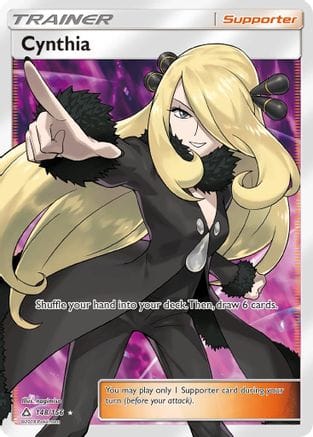 'Pokemon - 'Cynthia (Full Art) 148  - Holofoil SM  Ultra Prism - Ultra Rare