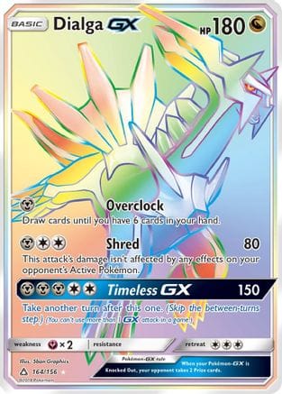 'Pokemon - 'Dialga GX (Secret Rare) 164  - Holofoil SM  Ultra Prism - Secret Rare
