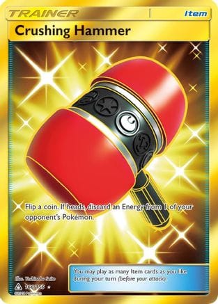 'Pokemon - 'Crushing Hammer (Secret Rare) 166  - Holofoil SM  Ultra Prism - Secret Rare