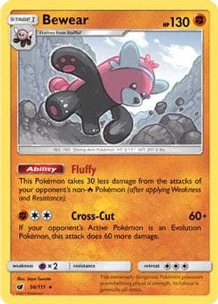 'Pokemon - 'Bewear 056/111  Deck Exclusives - Rare