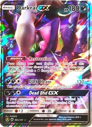 'Pokemon - 'Darkrai GX 88a/147  - Holofoil Alternate Art Promos - Promo