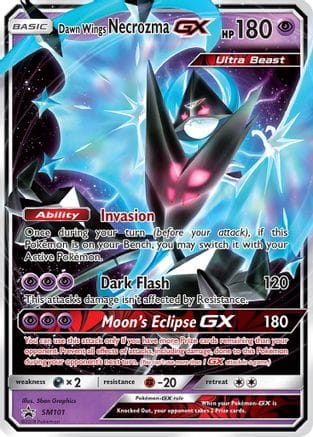 'Pokemon - 'Dawn Wings Necrozma GX SM101  - Holofoil SM Promos - Promo