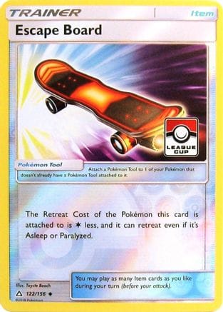 'Pokemon - 'Escape Board 122/156  - Reverse Holofoil League & Championship Cards - Promo