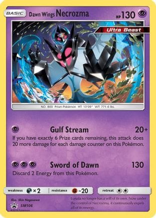 'Pokemon - 'Dawn Wings Necrozma SM106  - Holofoil SM Promos - Promo