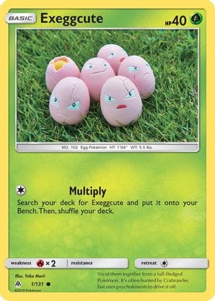 'Pokemon - 'Exeggcute 001/131  - Reverse Holofoil SM  Forbidden Light - Common
