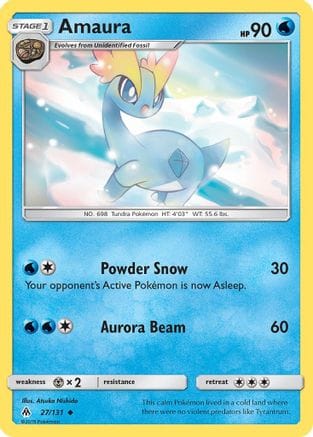 'Pokemon - 'Amaura 027/131  SM  Forbidden Light - Uncommon