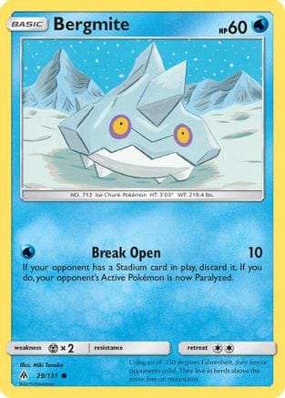 'Pokemon - 'Bergmite 029  SM  Forbidden Light - Common