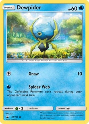 'Pokemon - 'Dewpider 032  SM  Forbidden Light - Common