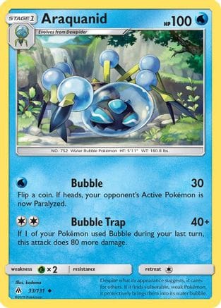 'Pokemon - 'Araquanid 033  SM  Forbidden Light - Uncommon