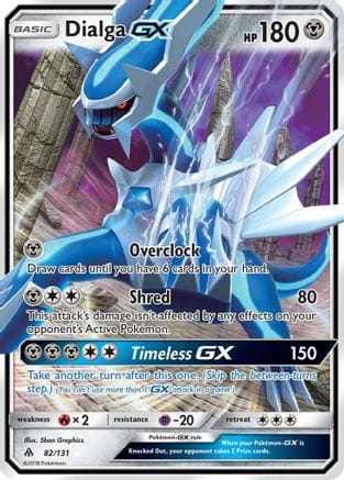 'Pokemon - 'Dialga GX 082/131  - Holofoil SM  Forbidden Light - Ultra Rare