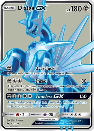 'Pokemon - 'Dialga GX (Full Art) 125  - Holofoil SM  Forbidden Light - Ultra Rare