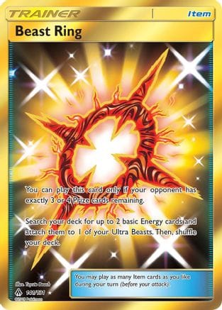 'Pokemon - 'Beast Ring (Secret) 141  - Holofoil SM  Forbidden Light - Secret Rare
