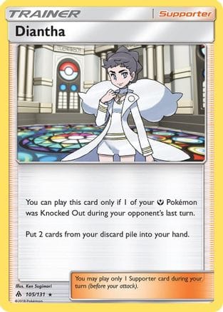 'Pokemon - 'Diantha 105/131  - Holofoil SM  Forbidden Light - Holo Rare