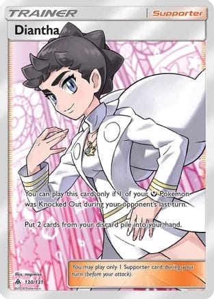 'Pokemon - 'Diantha (Full Art) 130  - Holofoil SM  Forbidden Light - Ultra Rare