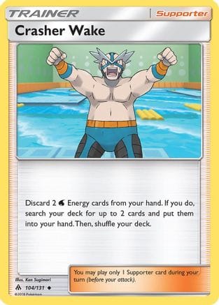 'Pokemon - 'Crasher Wake 104/131  SM  Forbidden Light - Uncommon