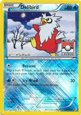 'Pokemon - 'Delibird 038/149  - Reverse Holofoil League & Championship Cards - Promo