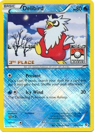 'Pokemon - 'Delibird 038/149  - Reverse Holofoil League & Championship Cards - Promo