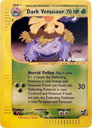 'Pokemon - 'Dark Venusaur 007  Best of Promos - Promo