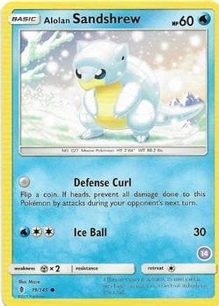 'Pokemon - 'Alolan Sandshrew (14) 019  SM Trainer Kit Alolan Sandslash & Alolan Ninetales - Common