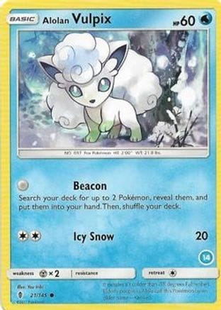 'Pokemon - 'Alolan Vulpix (14) 021  SM Trainer Kit Alolan Sandslash & Alolan Ninetales - Common