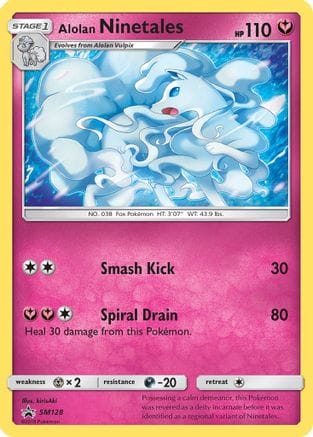 'Pokemon - 'Alolan Ninetales SM128  - Holofoil SM Promos - Promo