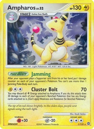 'Pokemon - 'Ampharos 001/132  Deck Exclusives - Rare