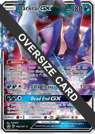 'Pokemon - 'Darkrai GX 88a/147  - Holofoil Jumbo Cards - Promo
