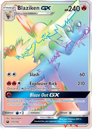'Pokemon - 'Blaziken GX (Secret) 170  - Holofoil SM  Celestial Storm - Secret Rare