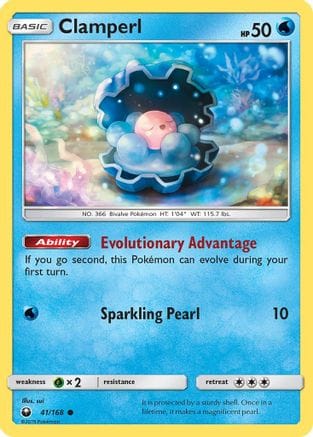 'Pokemon - 'Clamperl 041/168  SM  Celestial Storm - Common