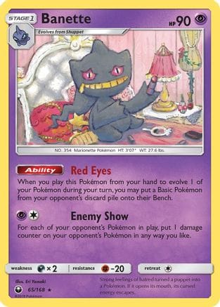 'Pokemon - 'Banette 065/168  SM  Celestial Storm - Rare