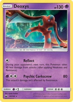 'Pokemon - 'Deoxys (68) 068/168  - Reverse Holofoil SM  Celestial Storm - Rare