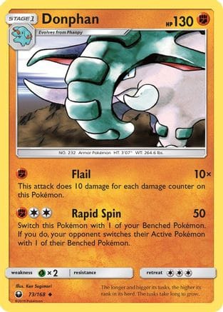 'Pokemon - 'Donphan 073  SM  Celestial Storm - Uncommon