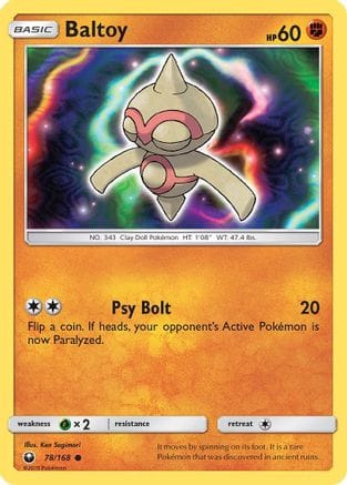 'Pokemon - 'Baltoy 078  - Reverse Holofoil SM  Celestial Storm - Common