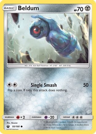 'Pokemon - 'Beldum (93) 093  - Reverse Holofoil SM  Celestial Storm - Common