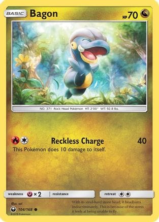 'Pokemon - 'Bagon (104) 104  - Reverse Holofoil SM  Celestial Storm - Common