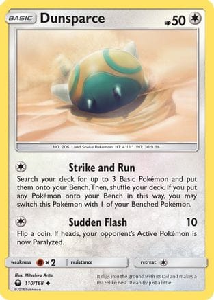 'Pokemon - 'Dunsparce 110/168  SM  Celestial Storm - Uncommon