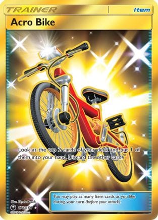 'Pokemon - 'Acro Bike (Secret) 178  - Holofoil SM  Celestial Storm - Secret Rare