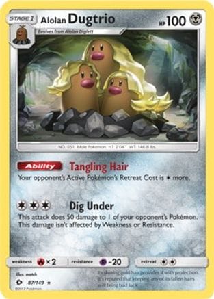 'Pokemon - 'Alolan Dugtrio 087/149  - Holofoil Blister Exclusives - Promo