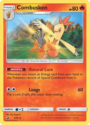 'Pokemon - 'Combusken 005/70  - Reverse Holofoil Dragon Majesty - Uncommon