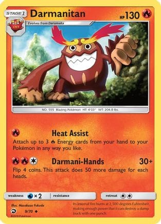 'Pokemon - 'Darmanitan 009/70  Dragon Majesty - Uncommon