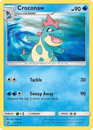 'Pokemon - 'Croconaw 023/70  Dragon Majesty - Uncommon