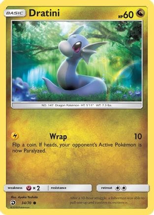 'Pokemon - 'Dratini (34) 034/70  Dragon Majesty - Common