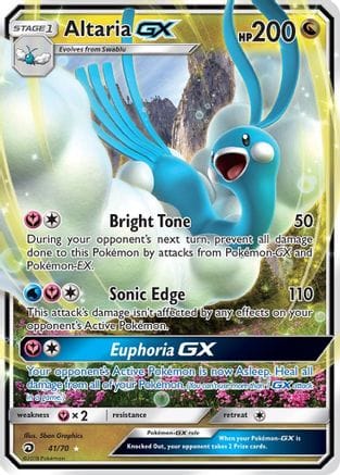 'Pokemon - 'Altaria GX 041/70  - Holofoil Dragon Majesty - Ultra Rare