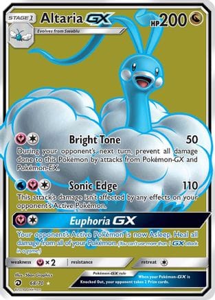 'Pokemon - 'Altaria GX (Full Art) 068  - Holofoil Dragon Majesty - Ultra Rare