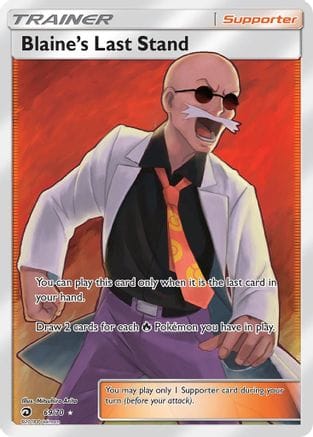 'Pokemon - 'Blaine's Last Stand (Full Art) 069  - Holofoil Dragon Majesty - Ultra Rare