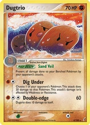 'Pokemon - 'Dugtrio 005/100  Deck Exclusives - Rare
