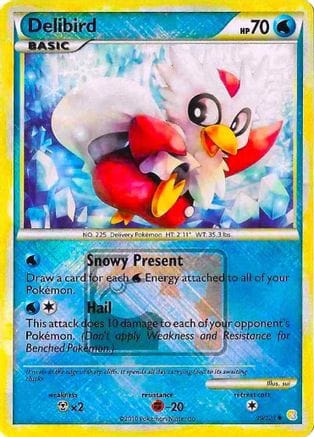 'Pokemon - 'Delibird 039/123  - Reverse Holofoil League & Championship Cards - Promo